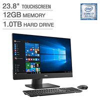 Dell Inspiron 5477 23.8" IPS Anti-Glare FHD Touch-Screen All-in-One (AIO) Desktop, Intel Hexa-Core i7-8700T 2.4GHz up to 4.0GHz, 12GB DDR4, 1TB HDD, 802.11 ac, Bluetooth, Webcam, HDMI, Windows 10