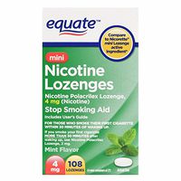 EQUATE MINI NICOTINE LOZENGE 108 CT,4MG, MINT FLAVOR,PACK OF 6;TOTAL; 648 CT