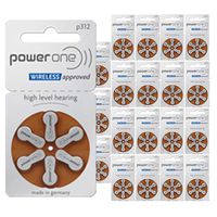 PowerOne Size P312 Hearing Aid Batteries (2 Packs(60 Batteries))