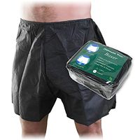 Disposable Men's Boxers - APPEARUS Black Boxer Shorts (18 Count)
