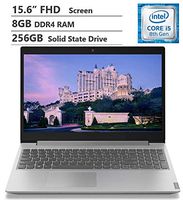 Lenovo Ideapad L340 15.6" FHD TN Anti-Glare LCD Laptop, Intel Core i5-8265U Processor up to 3.9GHz, 8GB RAM, 256GB Solid State Drive, HDMI, USB 3.0x2. USB 3.0 Type C x1, DVD, Windows 10, Gray/Silver