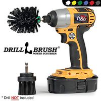 2 Piece Mini Size Long Bristle Black Ultra Stiff Rotary Cleaning Drillbrushes Used for Cleaning BBQ Grills, Furnaces, Baked-on Food, and Industrial Applications