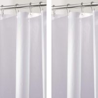 mDesign Plastic, Waterproof, Mold/Mildew Resistant, Heavy Duty PEVA Shower Curtain Liner for Bathroom Showers and Bathtubs - No Odor - 3 Gauge, 72 inches x 72 inches - 2 Pack - Light Blue