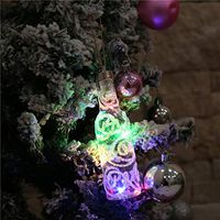 Christmas Glowing Bottle, Led Color Light Small Wine Bottle Christmas Tree Decoration Pendant DIY for Decor for Bedroom Living Room Wedding Party Decoration (C)