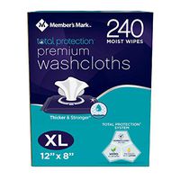 Members Mark OdfdZG Adult Premium Disposable Washcloth Value Pack, 240ct Carton (2 Pack)