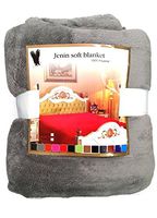 Super Soft Luxurious Fleece Throw Blanket/Gray-Queen