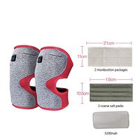 YOGANHJAT Heated Knee Brace Wrap for Arthritis, Rechargeable Electric Heating Pad Massage Knee Joint Warmer for Joint Pain Arthritis Meniscus Pain Relief for Parent,Red