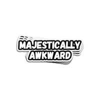 ViralTee 3 PCs Stickers Majestically Awkward Awkward People 4 × 3 Inch Die-Cut Decals for Laptop Window