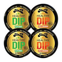 Teaza Herbal Energy Pouch Everyday Kick Bundle - 4 Pucks 2 Peppermint 2 Spicy Cinnamon Tobacco Replacement