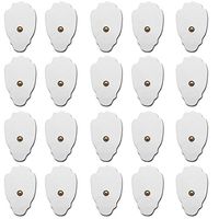 Pack-20 (10 Pairs) Hand Shape TENS Unit Electrode Pads Reusable Self-Adhesive Replacement Massage Pads (Snap on - 3.5mm) - FDA Certified for HiDow Palm IQ TENS/EMS Electronic Pulse Massager