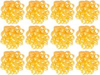 PMU Gift Bows Confetti, Large, Yellow (12/Pkg) Pkg/1