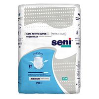 Seni S-ME20-AS1 Active Super Underwear, Medium, Pack of 80