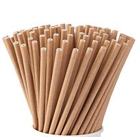 ALINK 100 Kraft Paper Straws Bulk, Biodegradable Dye-Free Drinking Straw for Party Supplies, Birthday, Wedding, Bridal/Baby Shower and Holiday Celebrations