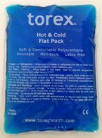 Torex Flat Hot and Cold Pack - Reusable Gel Ice Pack (Quarter 5.5"x7.5") - Great for Knee, Elbow, Arm, Shoulder, Back, Swelling, Bruises, Sprains, Inflammation