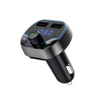 Bluetooth Car FM Transmitter Radio Adapter USB Charger for iPhone Xs Max 8 7 Plus, Wireless MP3 Player FM Modulator for Samsung Galaxy S8+ S9 Plus S7 Note 9 8 6, LG G7 G6 G5 Pixel 3 2XL Android
