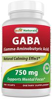 Best Naturals Gaba 750 mg 100 Veggie Caps