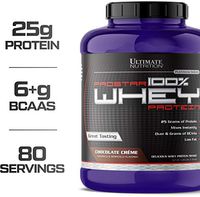 Ultimate Nutrition Prostar Whey Protein Powder Blend of Whey Concentrate Isolate and Peptides – Low Carb, Keto Friendly, 25 Grams of Protein - 80 Servings, Chocolate Crème, 5 Pounds