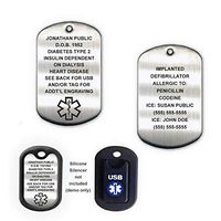 Replacement Medical ID Dog Tag for INFORMER and INFORMER LITE USB Medical IDs