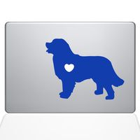 The Decal Guru I Love My Bernese Mountain Dog Decal Vinyl Sticker, 13" MacBook Pro (2015 & Older Models), Dark Blue (1477-MAC-13P-DB)