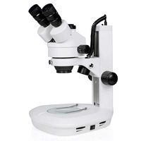 Walter Products QZF Trinocular Zoom Stereo Microscope, 7X to 45X, 110V, Top and Bottom LED Light
