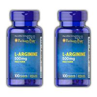 Puritan's Prider L-Arginine 500mg 100 Capsules - Pack of 2