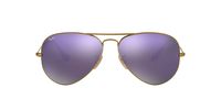 Ray-Ban RB3025 Aviator Classic Flash Mirrored Sunglasses, Brushed Bronze Demigloss/Lilac Mirror, 58 mm