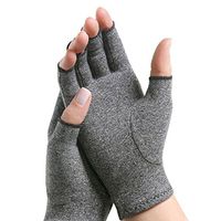 DYEY Arthritis Gloves, 1 Pair Compression Gloves Elastic Open Fingers Therapy Gloves Hand Arthritis Joint Pain Relief Gloves for Women Men Relief from Arthritis Symptoms, Raynauds Disease(M,Ash)