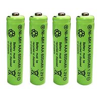 Ni-mh AAA 600mAh 1.2V Triple A Rechargeable Batteries for Outdoor Garden Solar Light Lamp 4Pcs