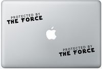 Protected By The Force Star Wars Inspired ArcDecals78602518 Set Of Two (2x) , Decal , Sticker , Laptop , Ipad , Car , Truck