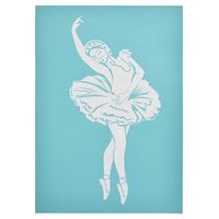 YeulionCraft DIY Self-Adhesive Silk Screen Printing Stencil Mesh Transfers for Decoration Wooden Board,T-Shirt,Ceramic Tile,Pillow Fabric,Painting, Ballet Girl