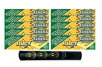 Herb Airtight Tube Pocket Protector with Juicy Jay's Banana 1.25 Flavored Hemp Rolling Papers 10 Count DC Crafts Nation- Happy Face