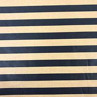 Black Cat Avenue 20" x 30" Printed Tissue Paper for Gift Wrapping, 24-Sheet, Black/Kraft Stripes