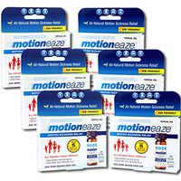 Family Value Pack Nausea, Motion Sickness Relief: MotionEaze All-Natural Topical Oil, 2.5 ml (Pack of 6)