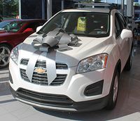 30" Magnetic Car Bow - Made in USA (Silver)