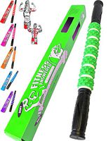 The Muscle Stick Roller | Massage Roller for Runners, Athletes, Therapy | Muscle Roller Stick Massager for Soreness, Shin Splints, Cellulite, Fasciitis - Elite Rubber - Soft Green