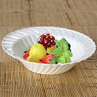 Efavormart 60 Pcs - Ivory Flaired Round 16oz Disposable Plastic Bowl Tableware For Wedding Banquet Event Party Decoration