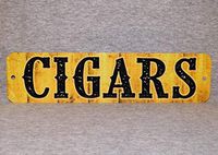 RLIQUMQ Metal Sign Cigars Tobacco Smoker Cigar Shop Smoking tobacciana Yellow Rolled Cuban Man cave Garage Club Wall Art Plaque
