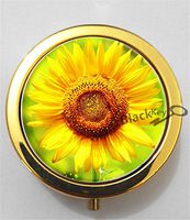BlackKey Sunflower 3-Compartment Decorative Pocket Gift Box Case Organizer for Pill, Color 2 -2306