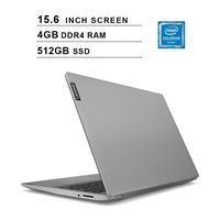 2020 Lenovo Ideapad S145 Newest 15.6 Inch Premium Laptop, Intel Dual-Core Celeron 4205U 1.80 GHz, Intel UHD 610, 4GB DDR4 RAM, 512GB SSD, HDMI, Bluetooth, WiFi, Windows 10 Home, Grey