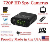 SecureGuard HD 720p Personal Home Alarm Clock Radio Spy Camera Covert Hidden Nanny Camera Spy Gadget