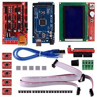 Aokin 3D Printer Controller Kit for Arduino RepRap, RAMPS 1.4 + Mega 2560 Board + 5pcs A4988 Stepper Motor Driver with Heatsink + LCD 12864 Graphic Smart Display with Adapter