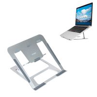 Laptop Stand Compatible with Apple MacBook Air/Pro Portable Laptop Riser Adjustable Foldable Notebook Stands Holder for Desk for Samsung, Lenovo and More Laptops up to 7"- 15" Silver, 2019 New Design