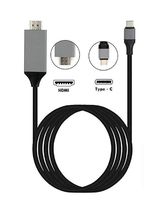 Koloyooya USB C to HDMI Adapter 4K Cable, USB Type-C to HDMI Adapter [Thunderbolt 3 Compatible] MacBook Pro 2018/2017, Samsung Galaxy S9/S8, Surface Book 2, Dell XPS 13/15, Pixelbook More(Black)