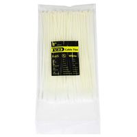 Zip Ties 8 Inch - Nylon 66 Cable Ties with 18LB Tensile Strength, Self-Locking Plastic wire Ties, 100 Pieces, white