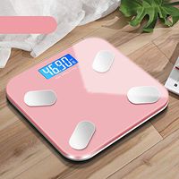 Lyqqqq Electronic Scales Electronic Scale Intelligent Body Fat Scale Electronic Scale Home Precision Men and Women Weight Scale Small Adult Body Weight Loss Weighing USB Charging (Color : Pink)