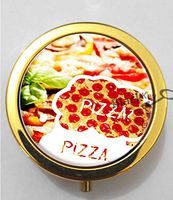 BlackKey Pizza Pizza 3-Compartment Decorative Pocket Gift Box Case Organizer for Pill, Color 2-1040