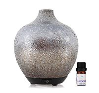 Prairie Essentials Unique Hand Blown Glass Essential Oils Diffuser 120ml with 5ml Bottle of Lavender Essential Oil 100% Pure Therapeutic Grade