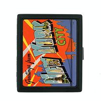 Perfection In Style Metal Cigarette Case Vintage New York Design 008