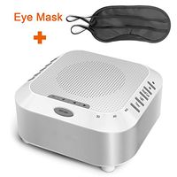 Sound Machine Natural Sound for Kids and Adult - Rantizon Sleep Therapy Relaxation Machine with 5 Nature Sounds, Timer Option, Micro-SD Card, Rechargeable, Portable White Sound Speaker + Free Eye Mask