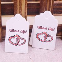 OBELLA BOUTIQUE 100pcs happy birthday tag Nature Color Wood Gift Tags, Wooden Wedding Favor Tags, Price Label Party Hang Tags size is 5x3cm